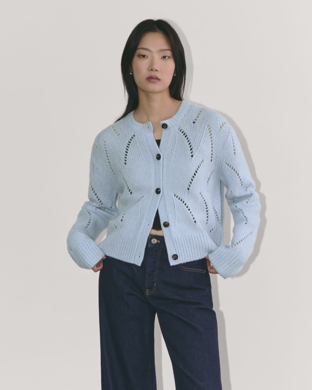 womens-pointelle-cardigan-cloud-chambray-blue | primary