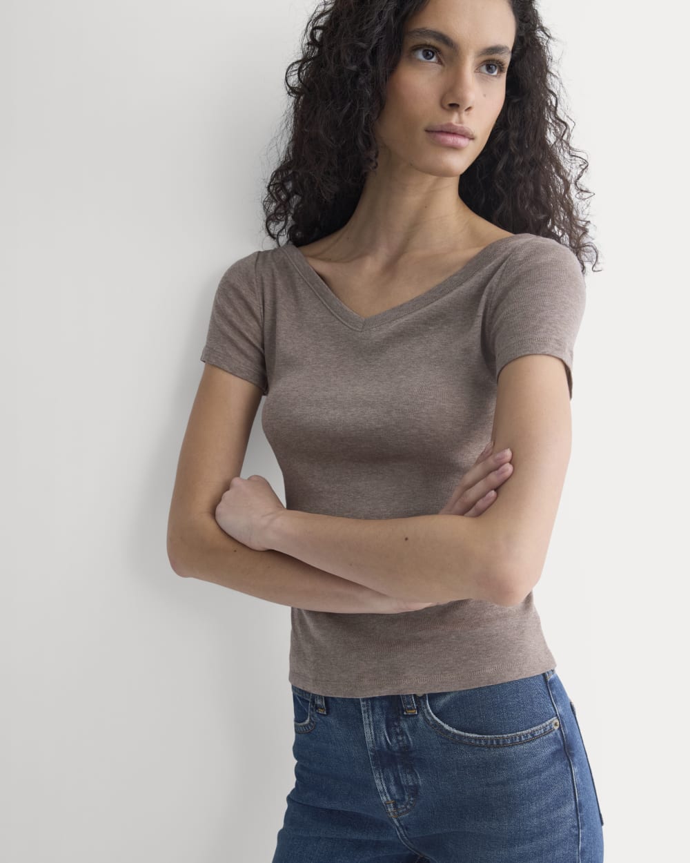 womens-everlight-short-sleeve-v-neck-top-heathered-chocolate-chip