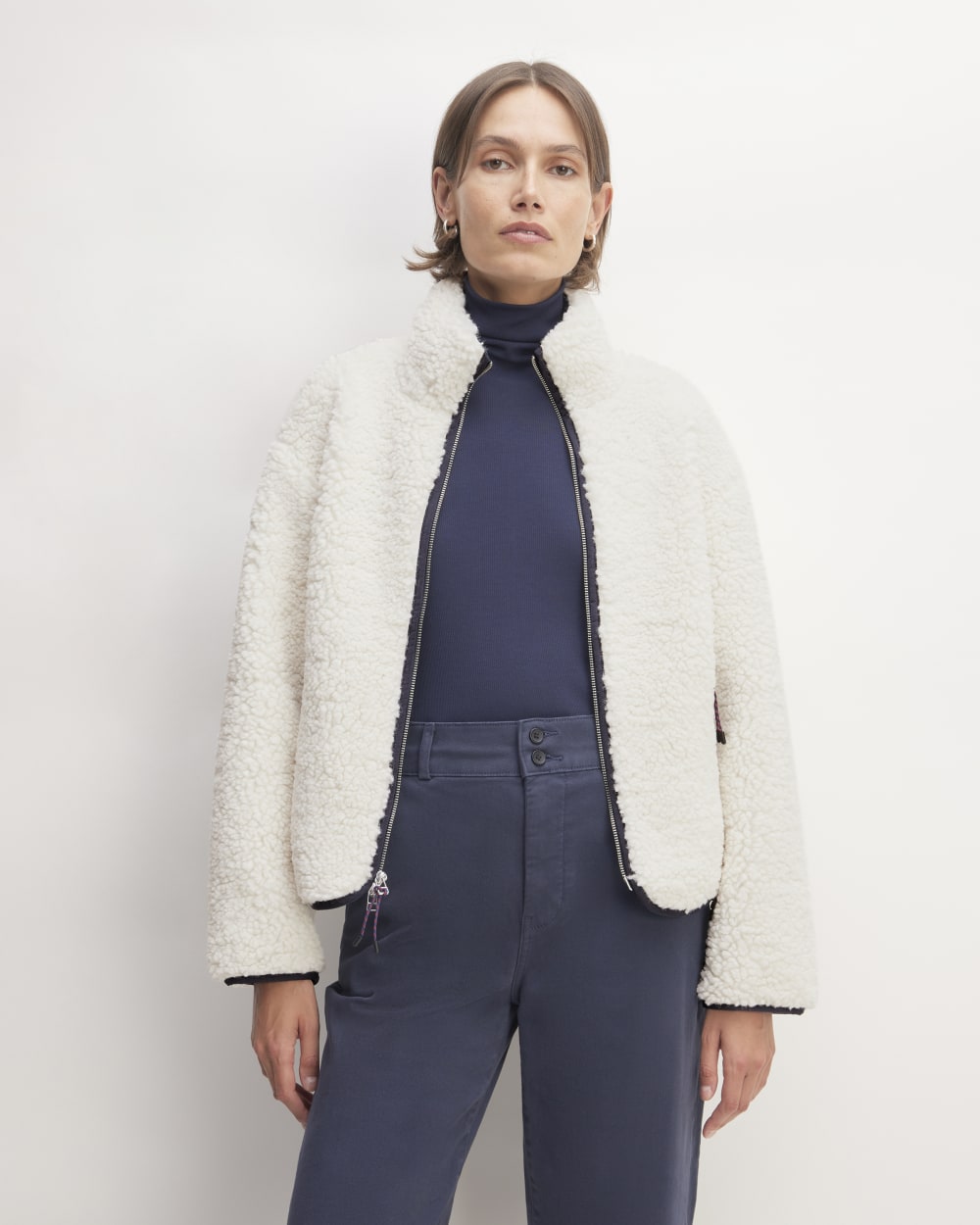 The ReNew Fleece Full Zip | Bone – Everlane