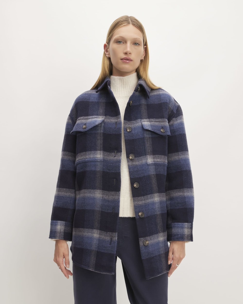 womens-rewool-oversized-shirt-jacket-navy-shadow-plaid | primary