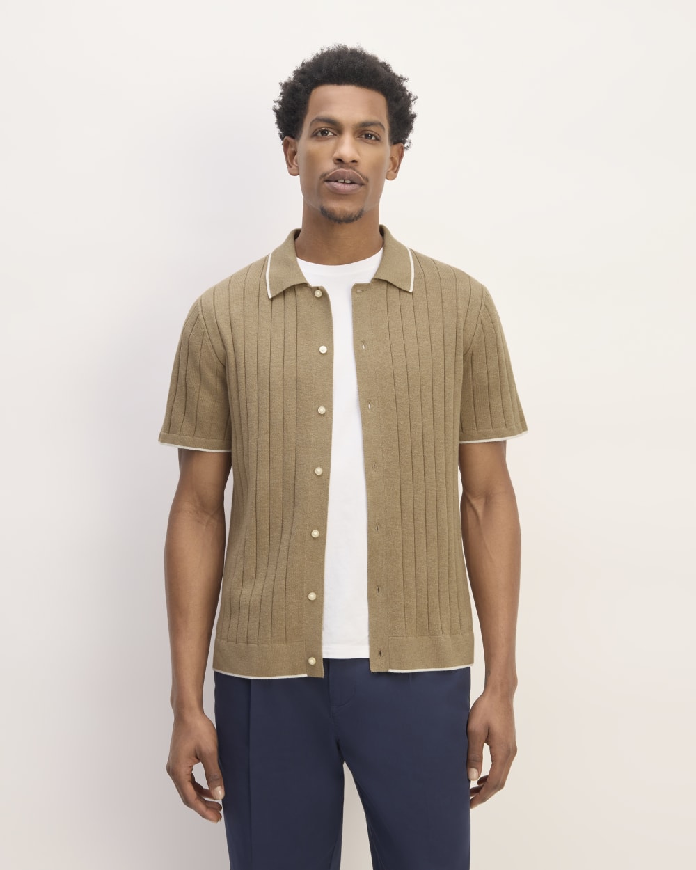 Button Down Knit Polo Mサイズ The No-Sweat Button-Down Polo | Olive – Everlane
