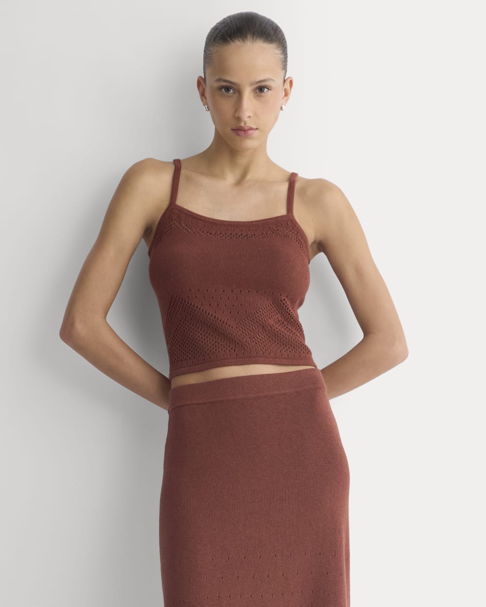 Lace-Knit Cami | Henna Red – Everlane