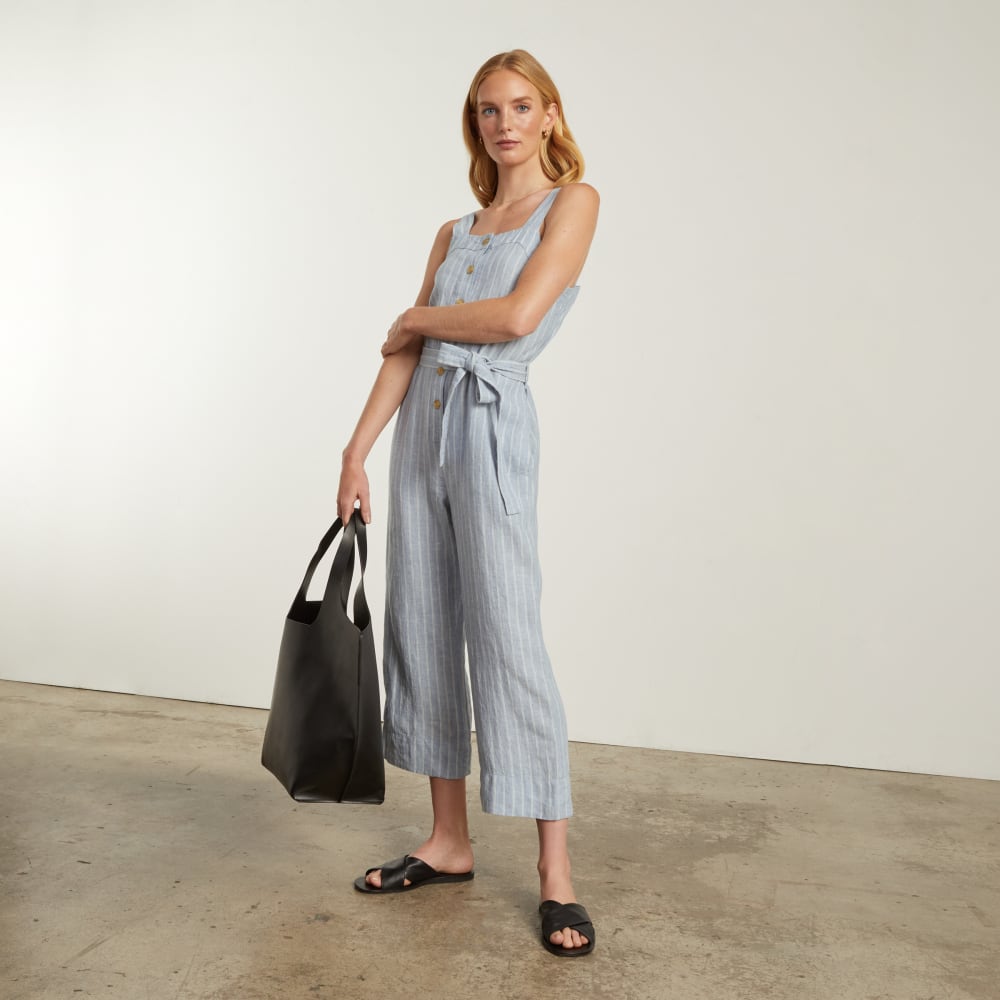 womens-linen-picnic-jumpsuit-blue-white | primary