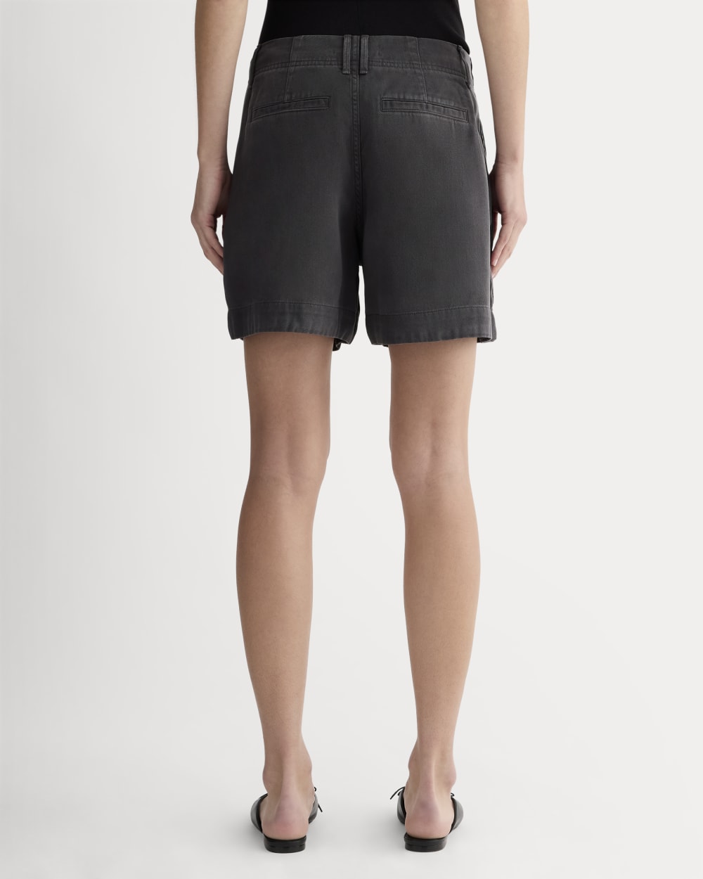 womens-tencel-darted-utility-short-graphite
