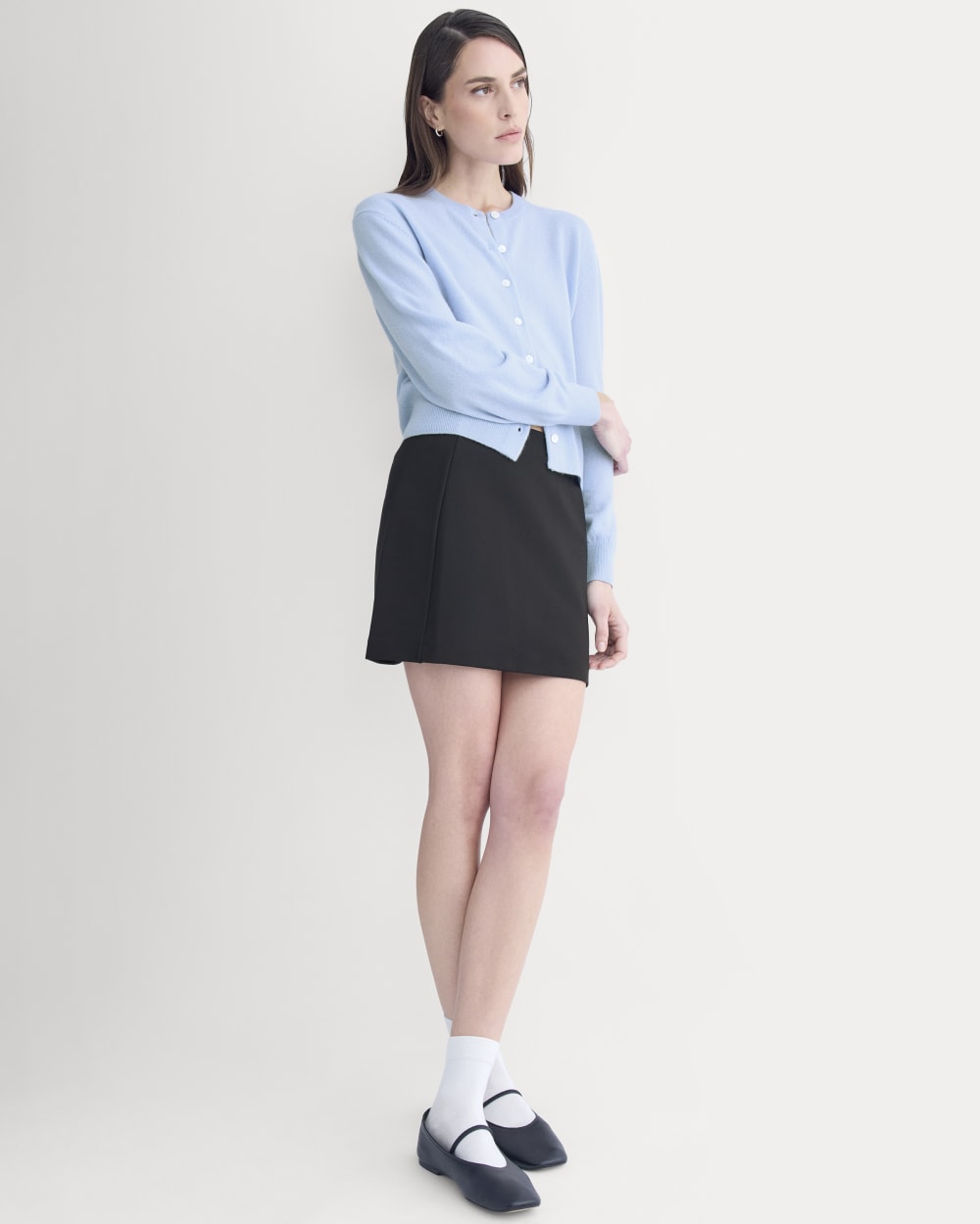 womens-ponte-mini-skirt-black | primary