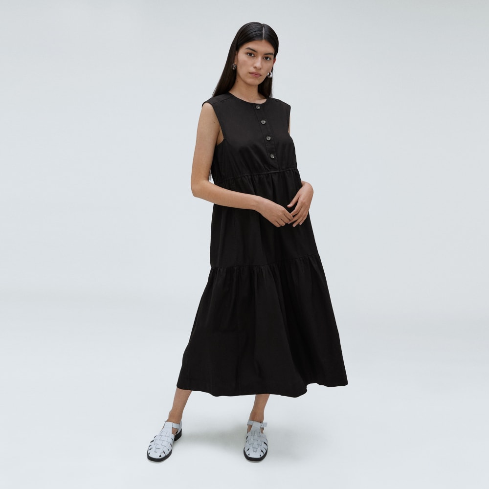 womens-tiered-midi-dress-black