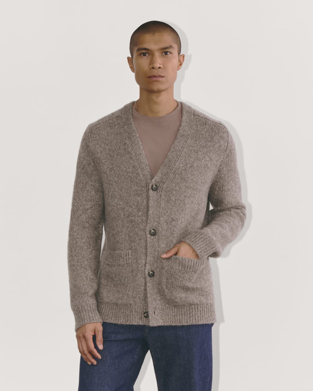 The Cloud Relaxed Cardigan Taupe Melange – Everlane