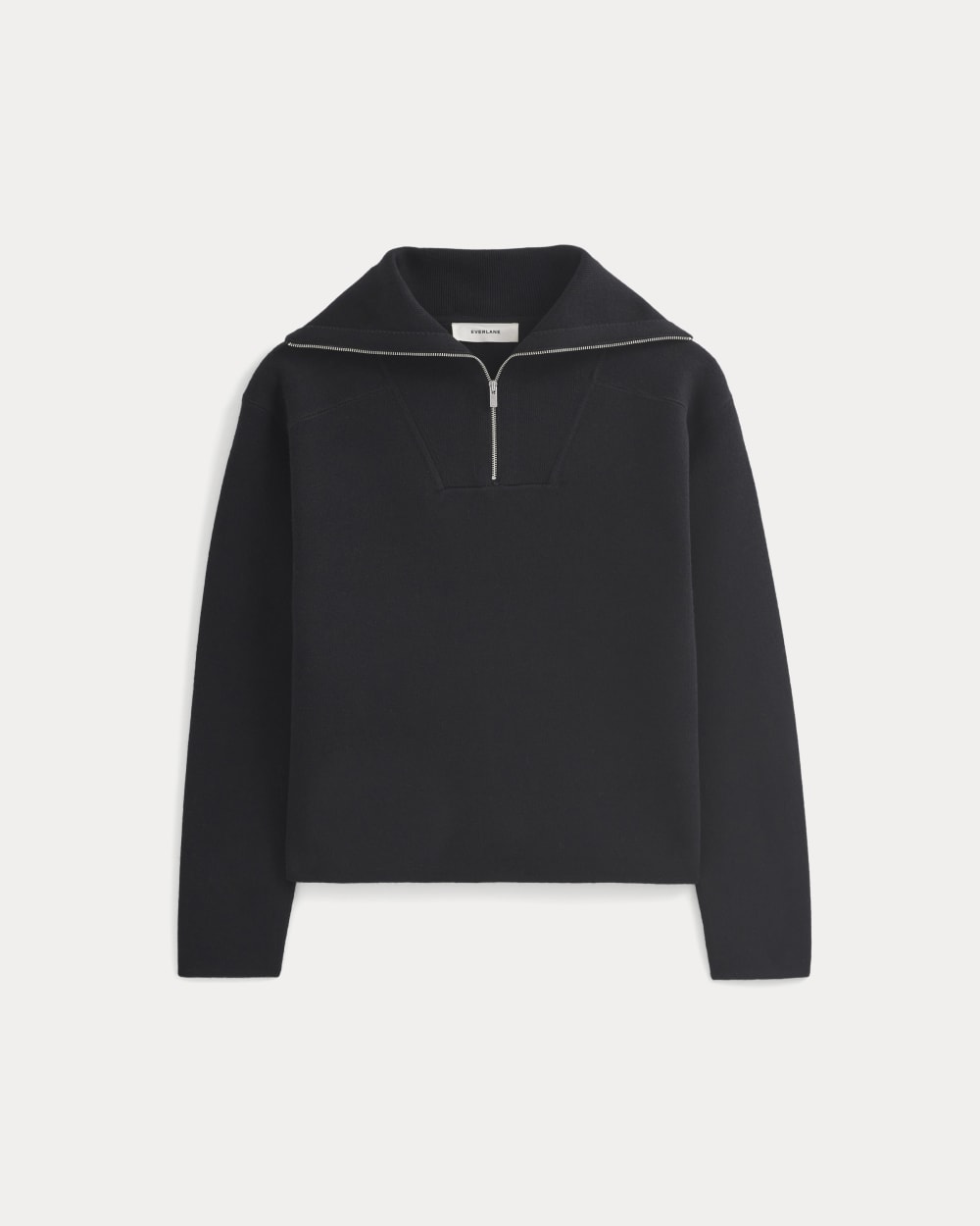 womens-double-knit-half-zip-cottonmerino-black | alt