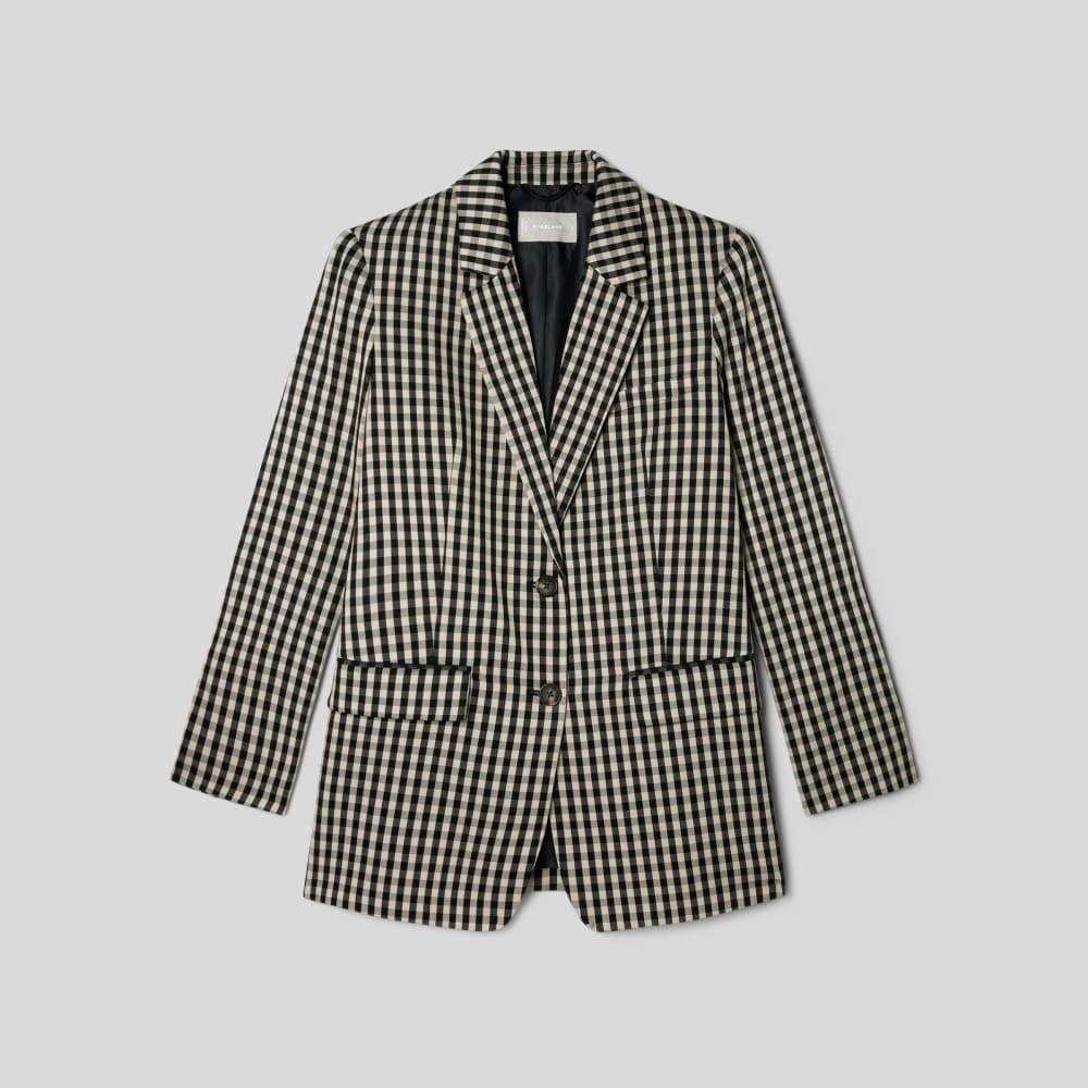 womens-tencel-oversized-blazer-khaki-black | alt