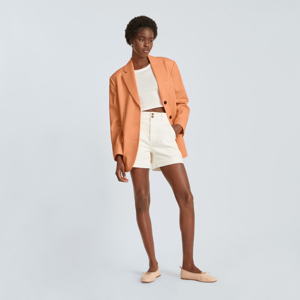 womens-80s-blazer-orange-chiffon