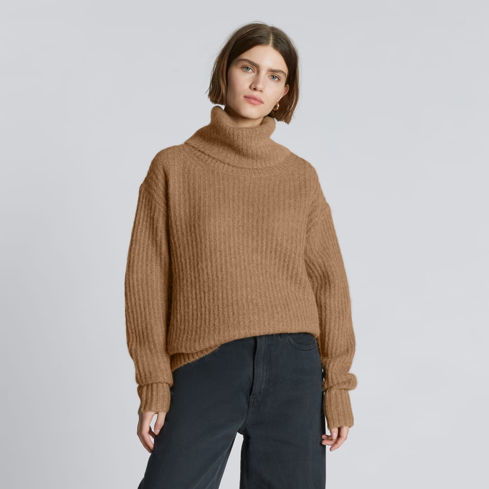 The Alpaca Oversized Turtleneck | Cappuccino – Everlane