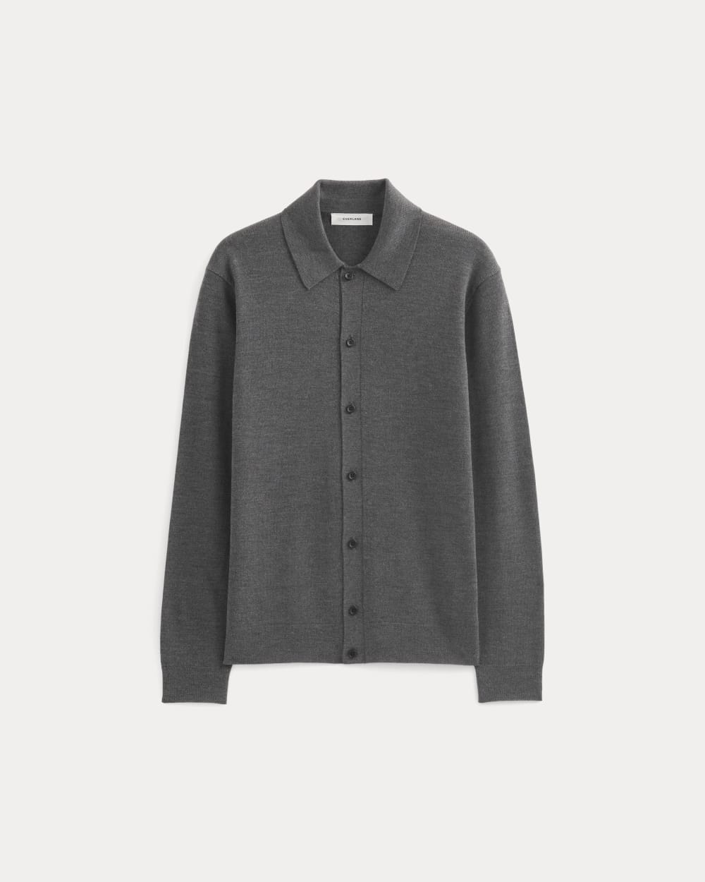 mens-ultrasoft-button-down-sweater-heather-mid-charcoal | alt