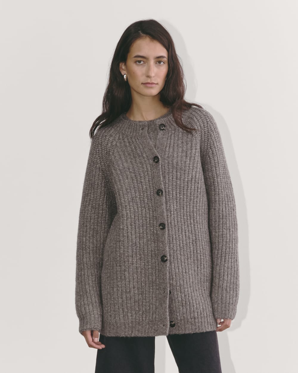 The Fisherman Cardigan in Cloud Taupe Melange – Everlane