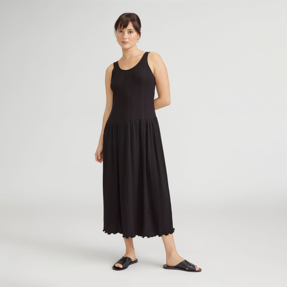 fitted lace wedding dress The Rib Soft Knit Scoop-Neck Dress