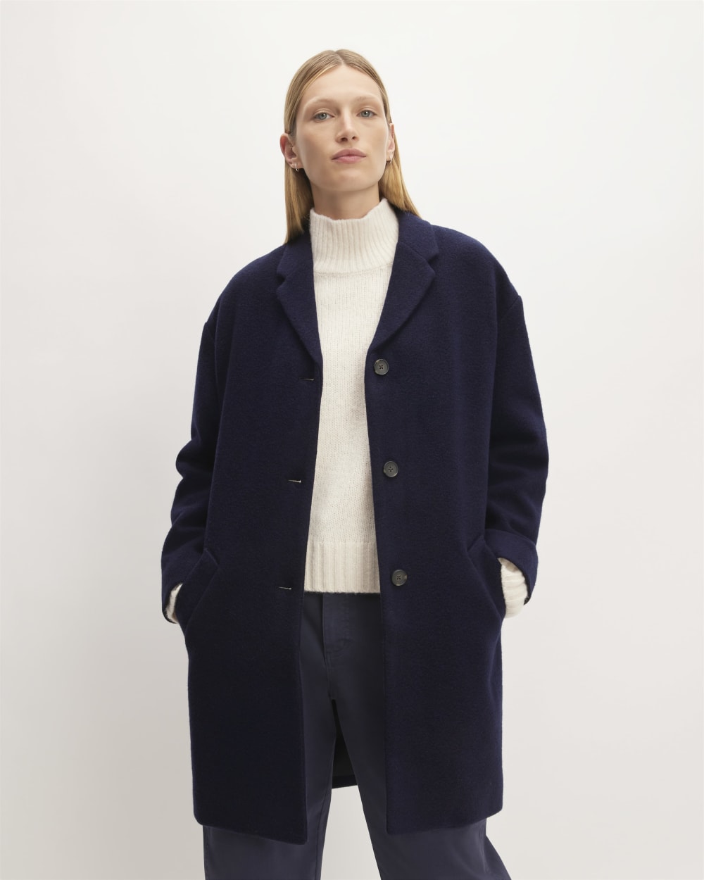 The Italian ReWool® Cocoon Coat | Navy – Everlane