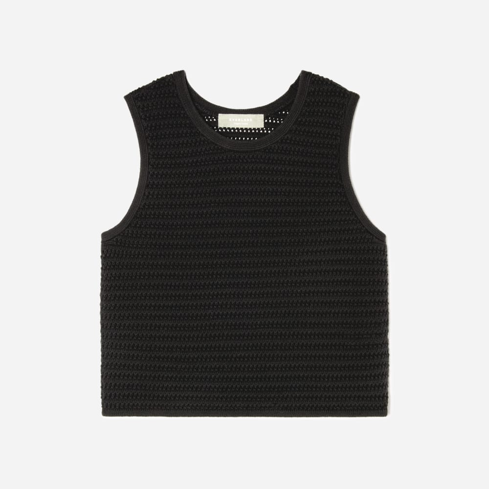 The Crochet Knit Cami | Black – Everlane