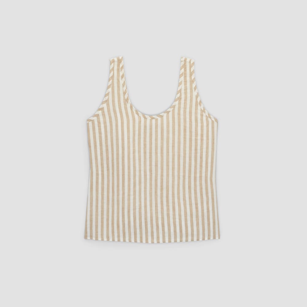 womens-linen-scoop-neck-tank-bone-caramel | alt
