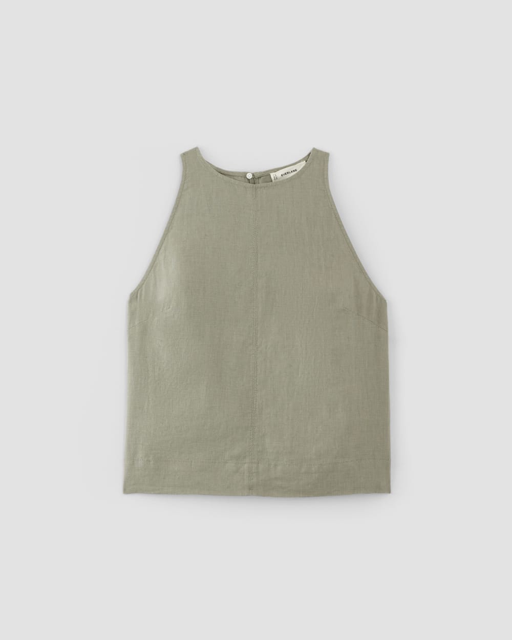 womens-linen-high-neck-tank-sage-green | alt