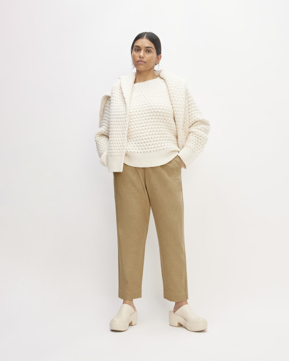 The Wool Flannel Pull-On Pant | Tiger's Eye – Everlane