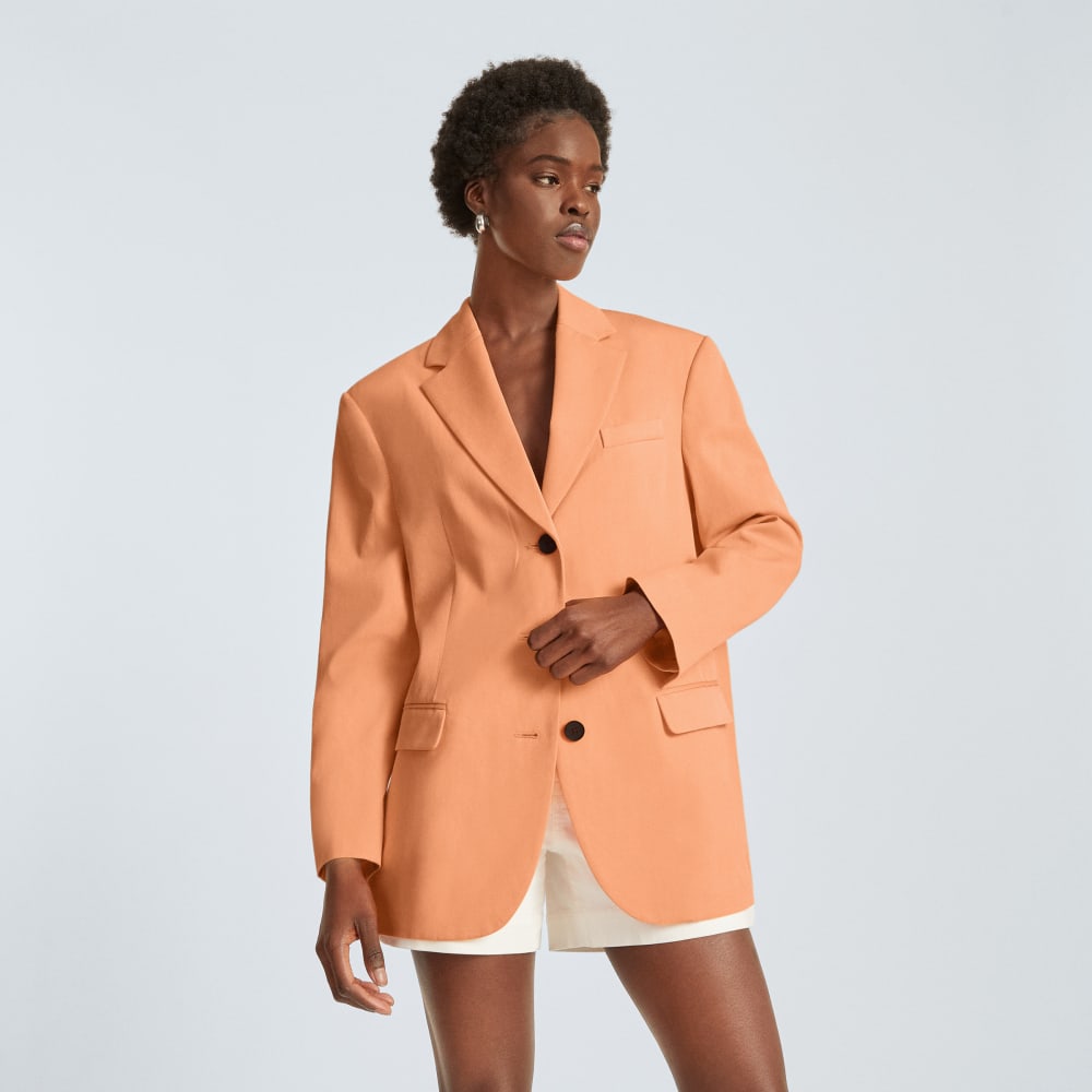 womens-80s-blazer-orange-chiffon