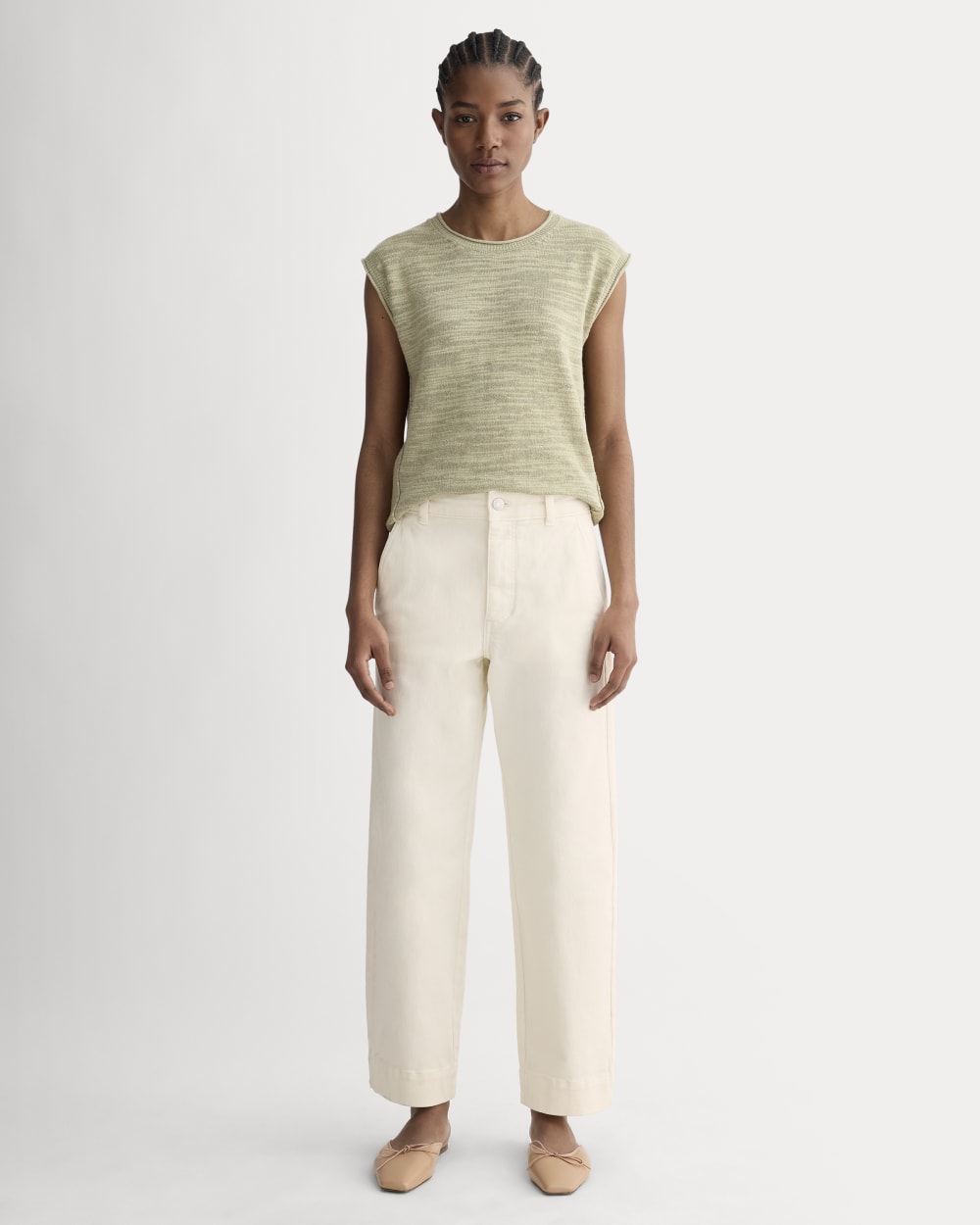 パンツ NEAT CONE CANVAS BELTLESS IVORY NEAT｜CONE CANVAS｜BELTLESS - IVORY｜PRODUCT｜Continuer Inc