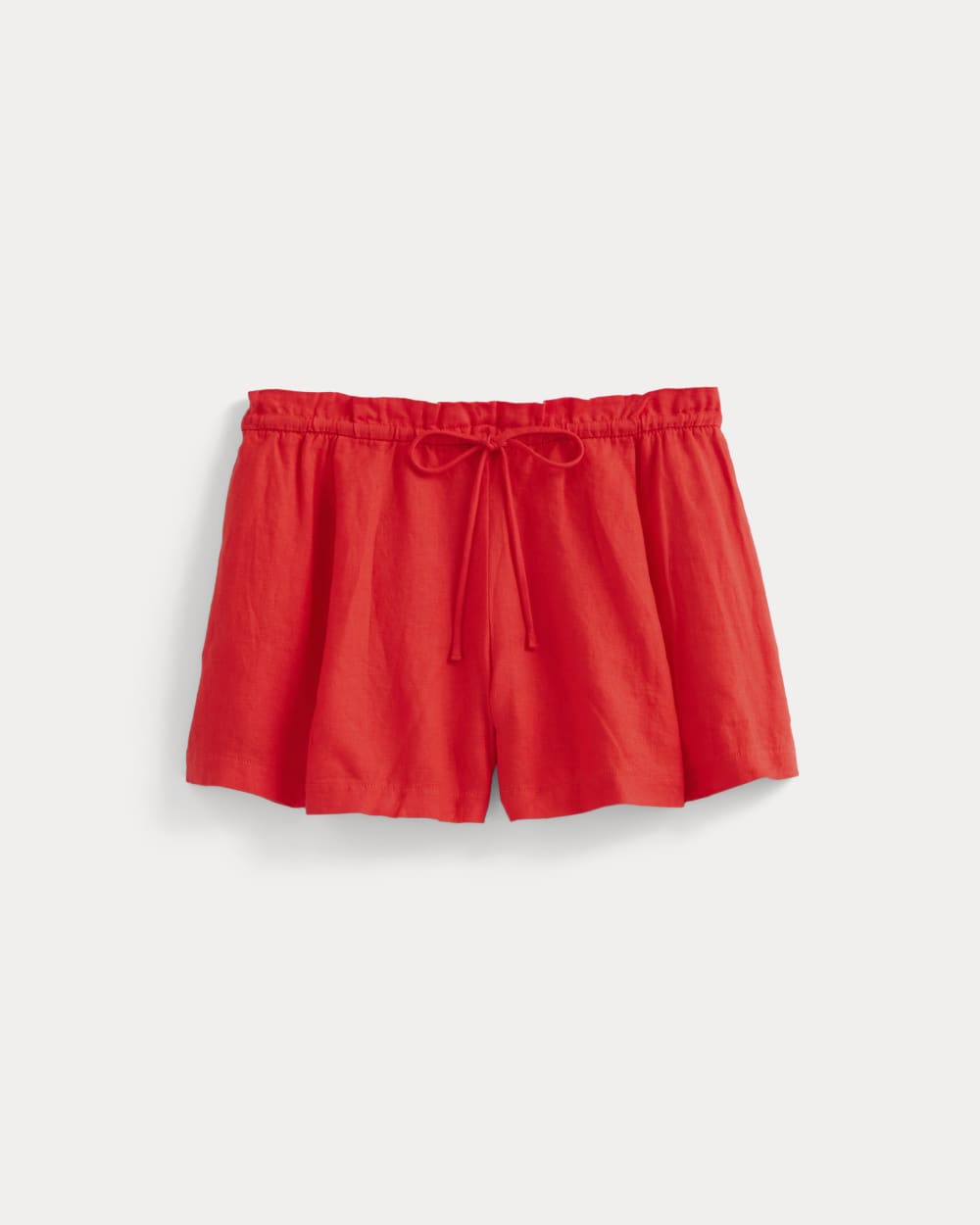 womens-flowy-short-in-linen-fiery-red | alt