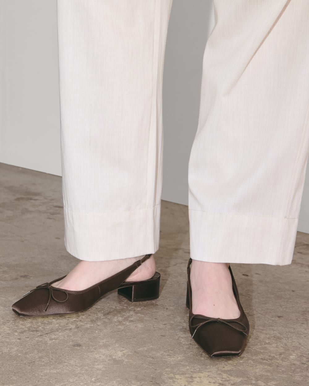 womens-ballet-slingback-heel-deep-brown-satin | alt