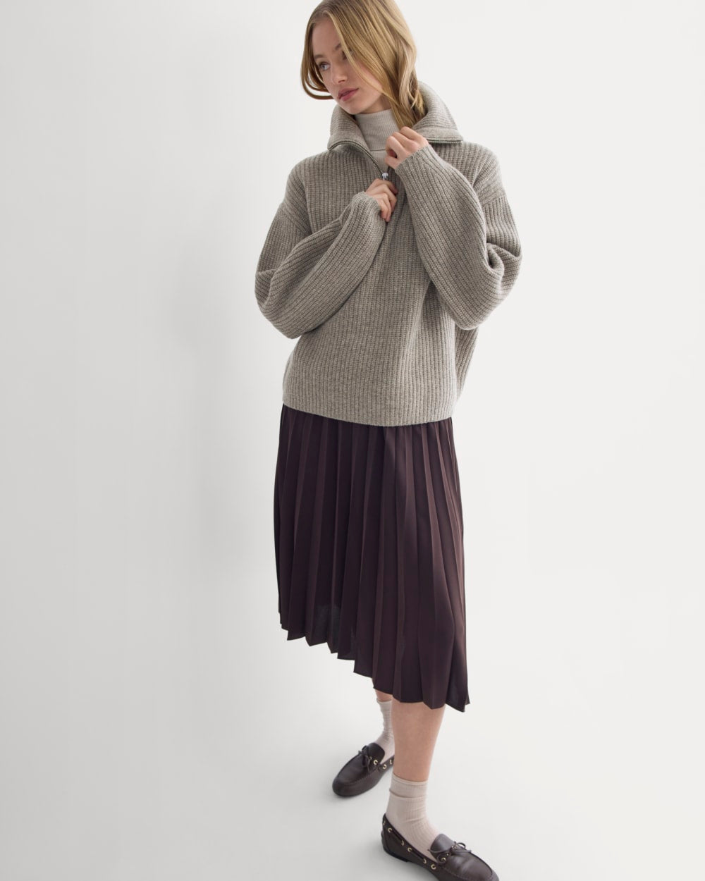 womens-half-zip-sweater-in-luxe-merino-heather-soft-taupe