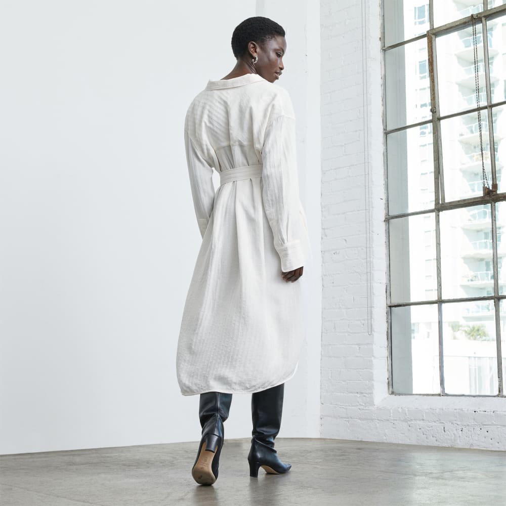 womens-city-stripe-draped-shirt-dress-bone