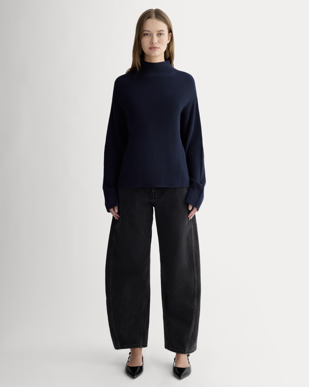 womens-slouchy-funnel-neck-cotton-navy