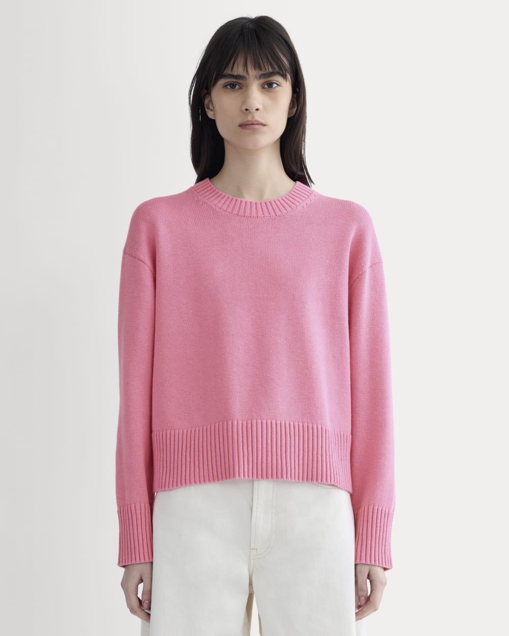 The Boxy Sweater in Everyday Cotton | Deep Pink – Everlane