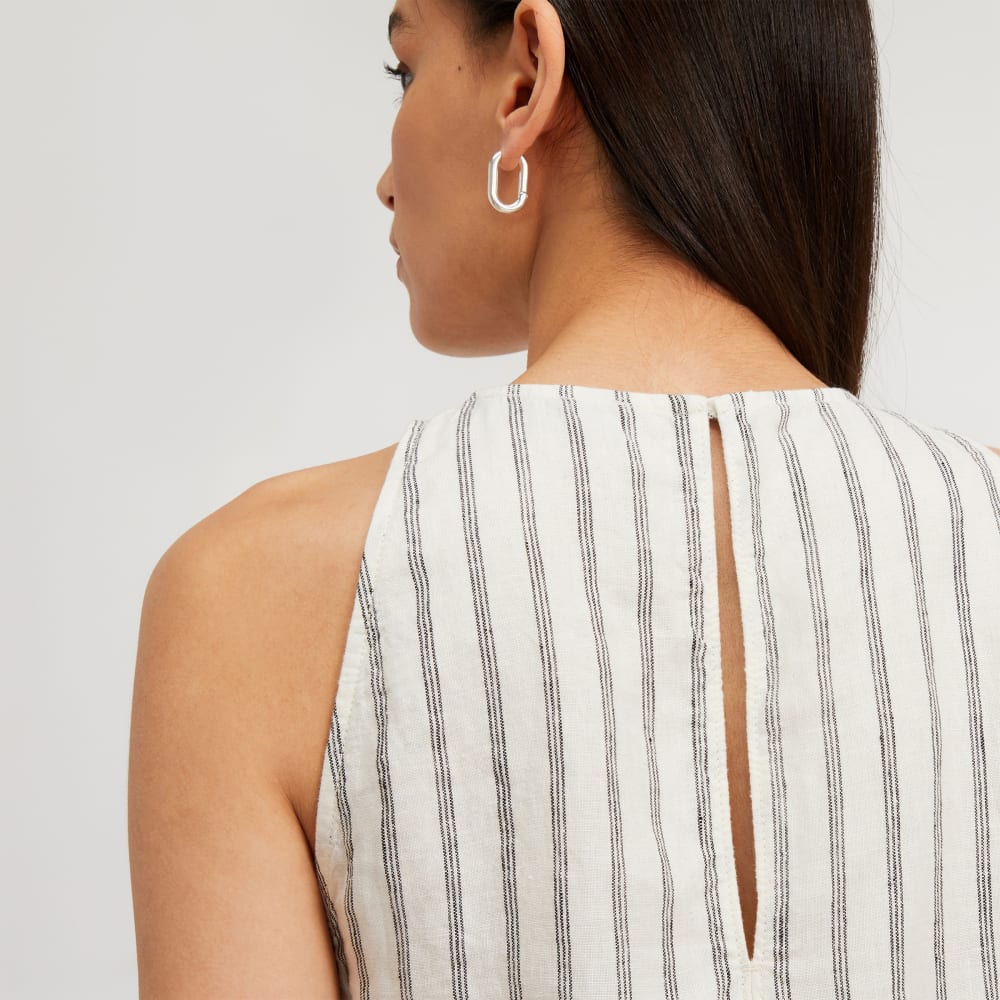 womens-linen-high-neck-tan-black-canvas-tan