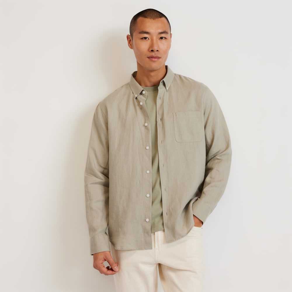 mens-linen-stndrd-fit-shirt-seagrass | primary