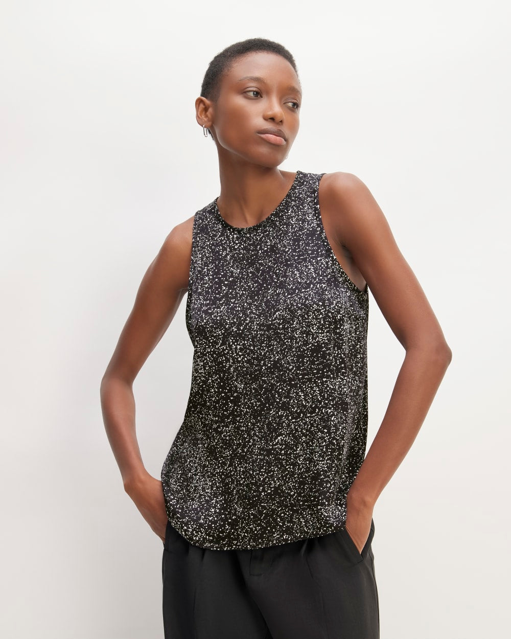 womens-satin-racerback-top-black-bone | primary