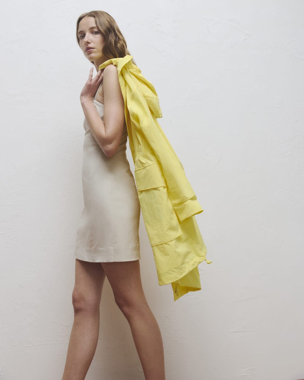 womens-seamed-mini-dress-peyote | editorial