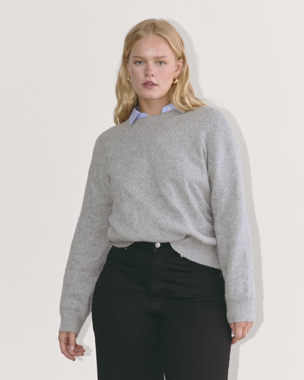 The Cocoon Crew in Plush Cotton | Heathered Grey – Everlane