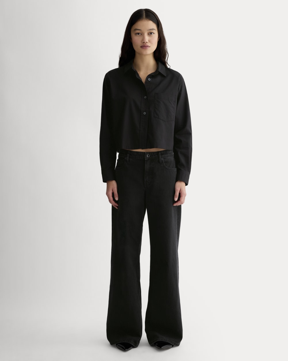 womens-silky-cttn-cropped-shirt-black