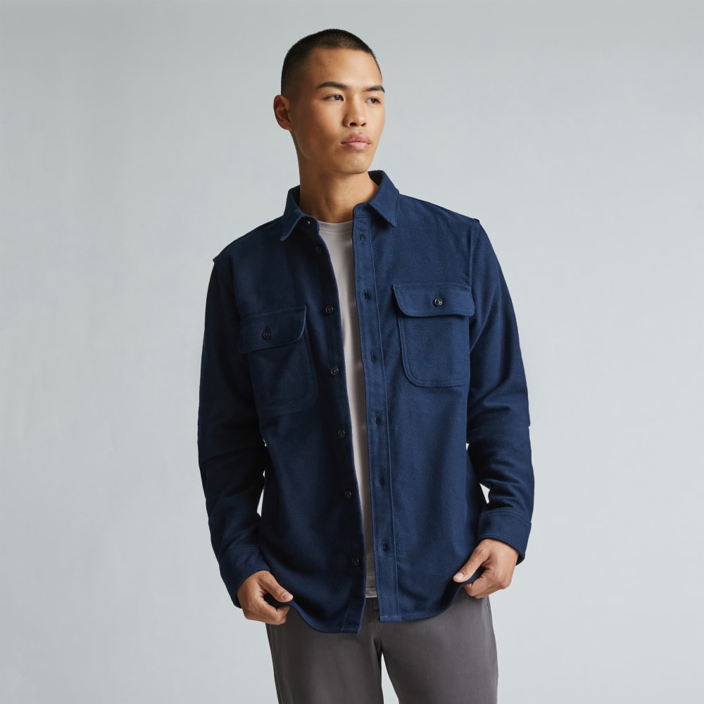 The Heavyweight Overshirt Uniform Deep Navy – Everlane