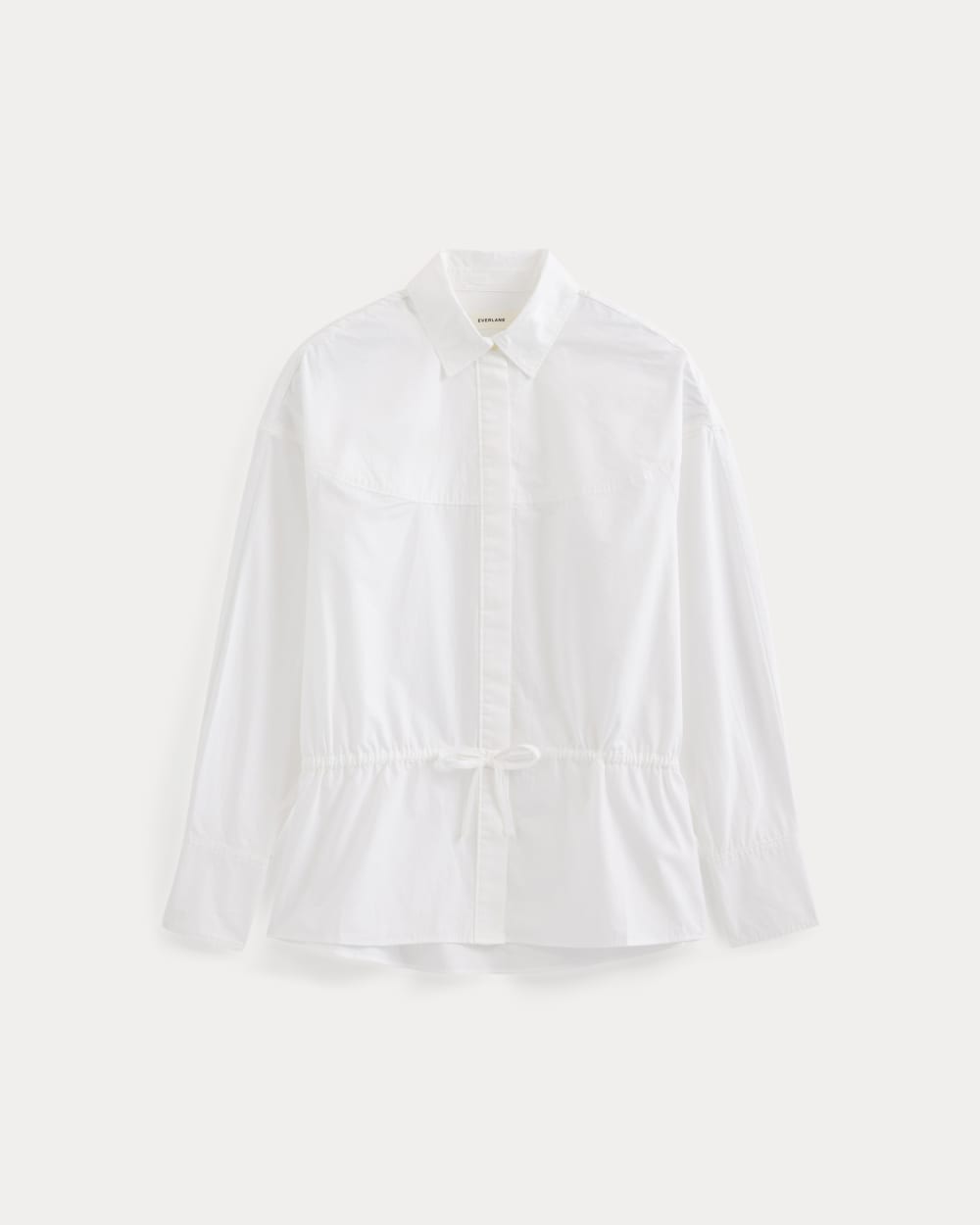 womens-oversized-cinched-shirt-cotton-white | primary
