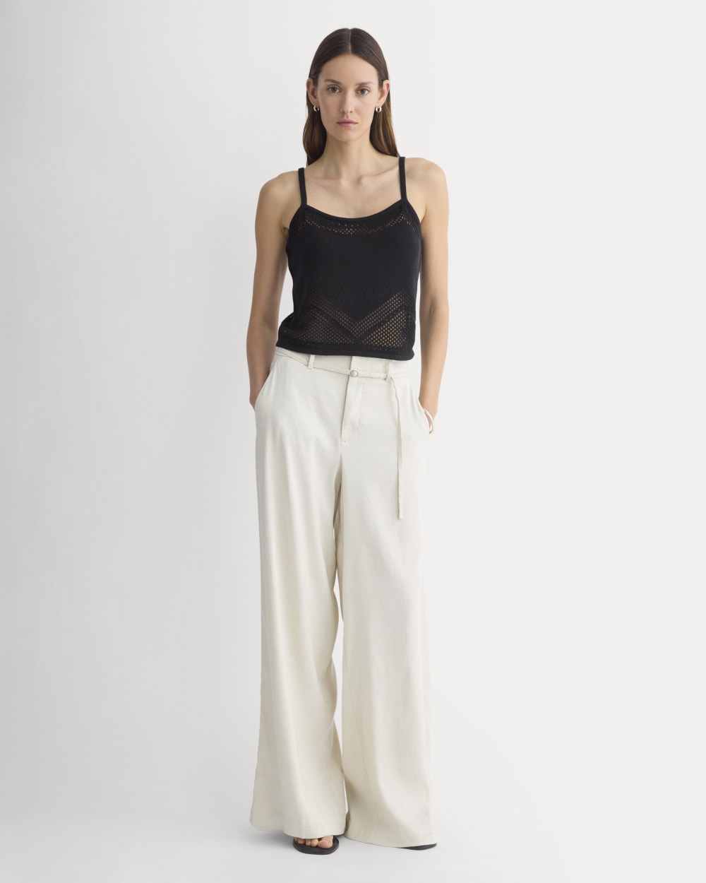 womens-lace-knit-cami-black