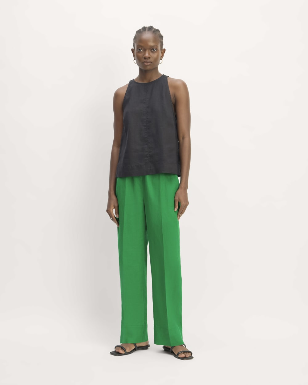 womens-linen-easy-pant-grass-green | primary