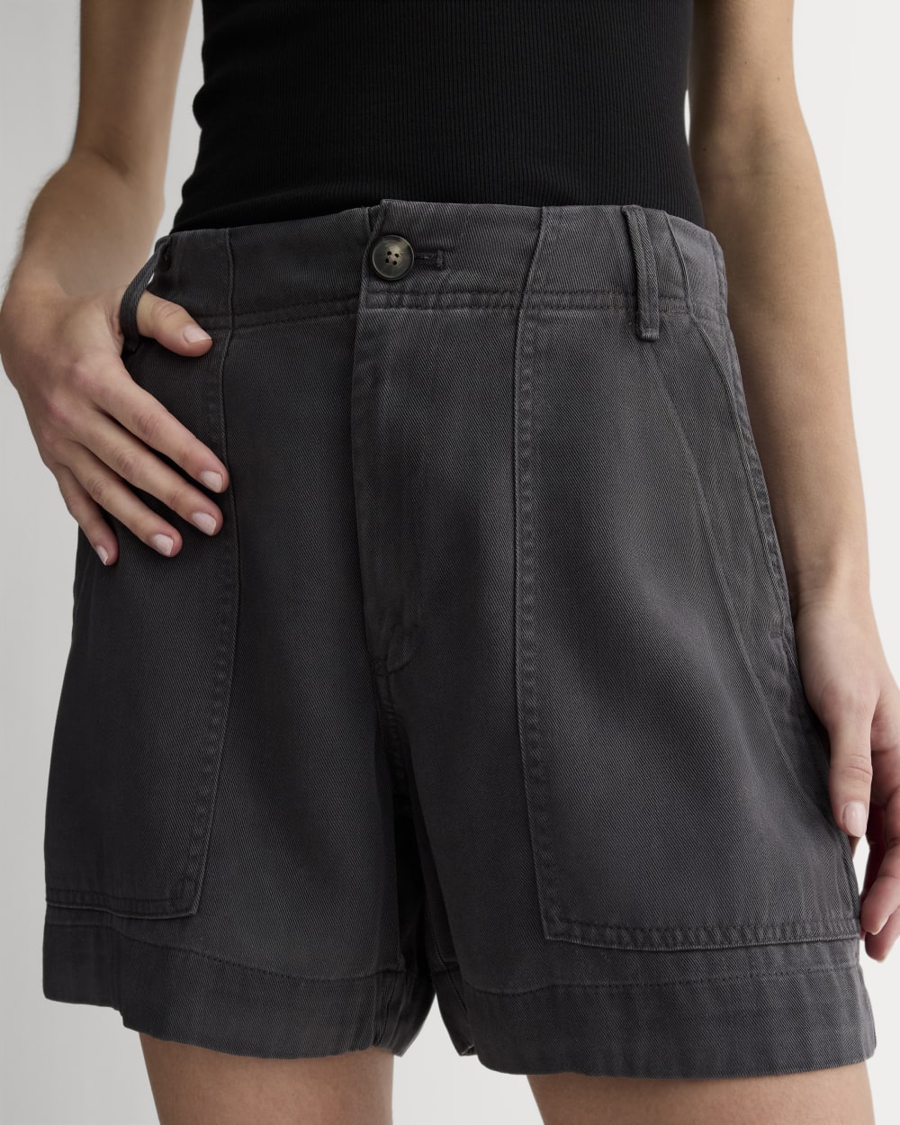 womens-tencel-darted-utility-short-graphite
