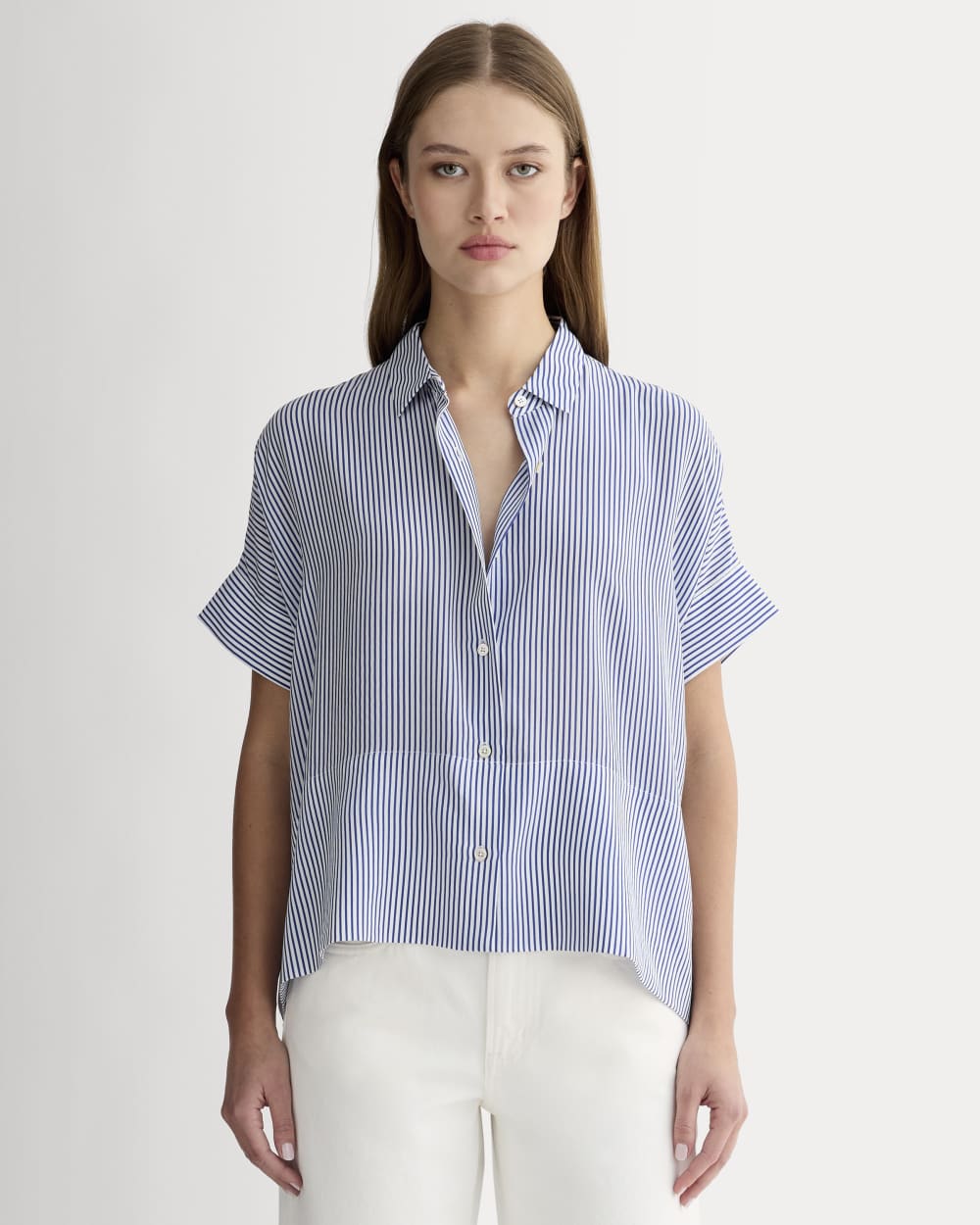 womens-clean-silk-ss-square-shirt-lrk-blue-stripe | primary