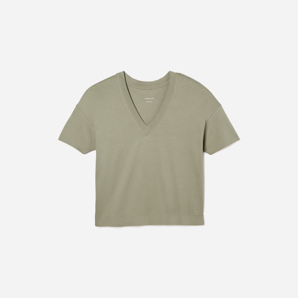 womens-organic-ctn-boxy-v-tee-reed | alt