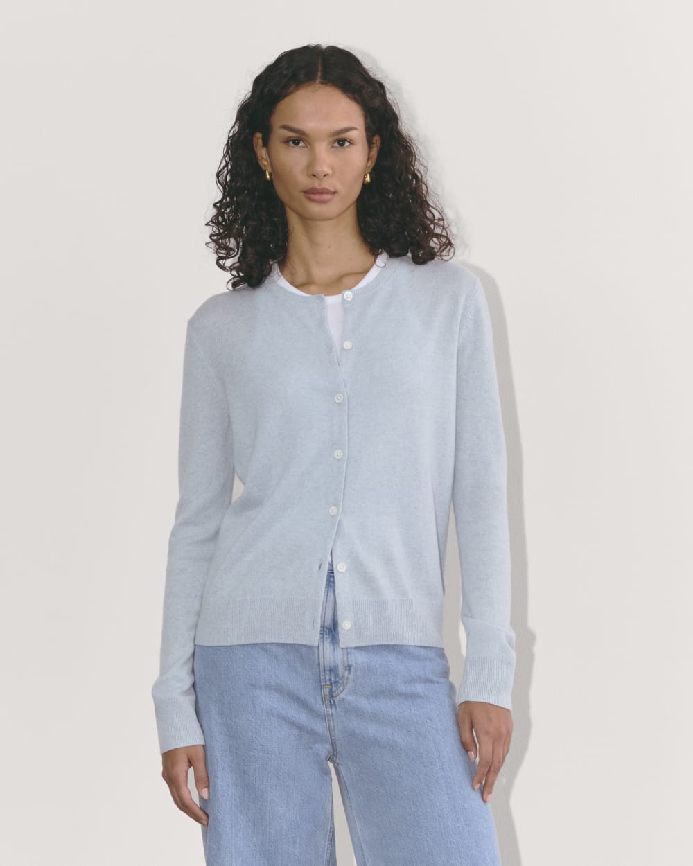 The Classic Cardigan in Cashmere Sky Blue – Everlane