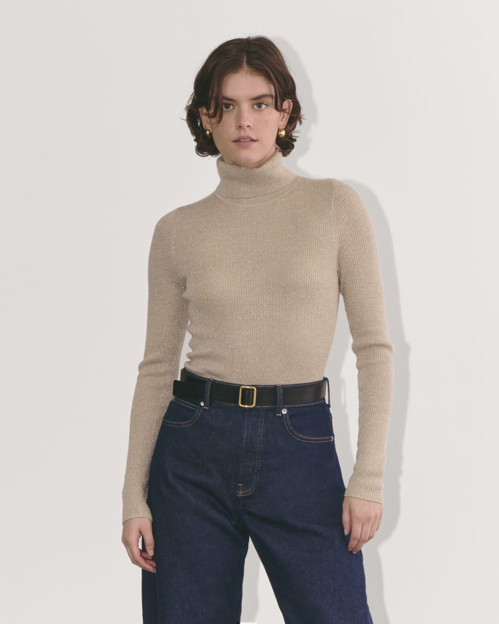 The Turtleneck in Lurex Merino | Gold – Everlane