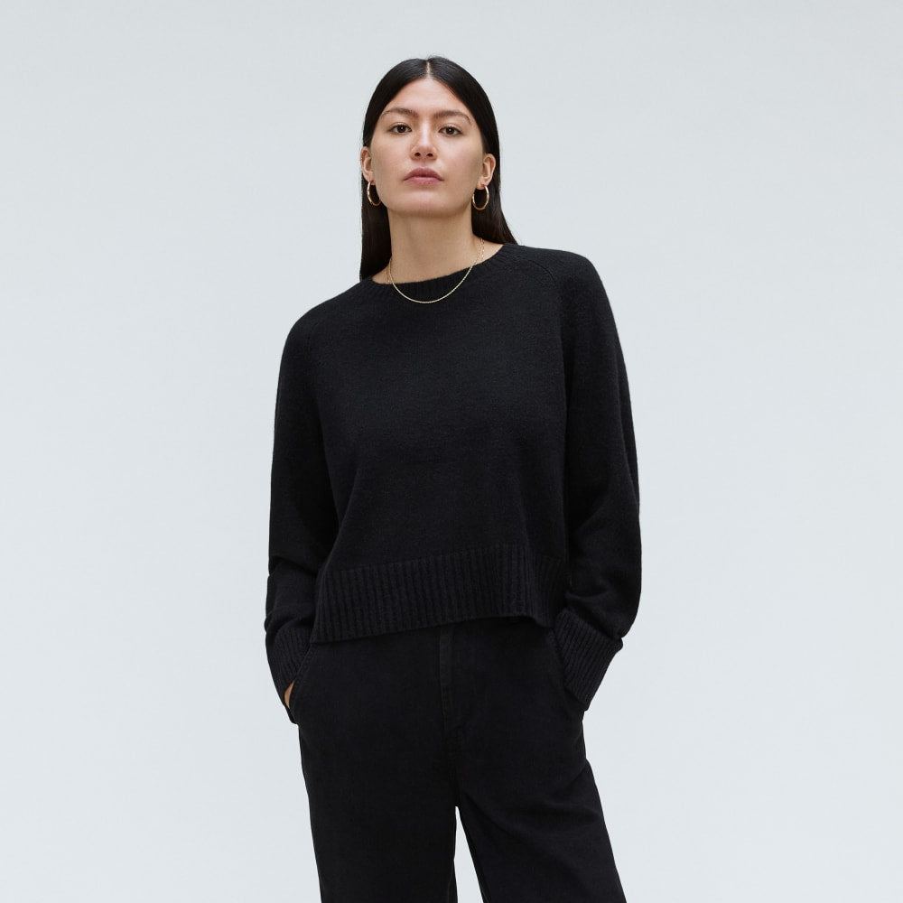womens-recashmere-cropped-crew-sweater-black