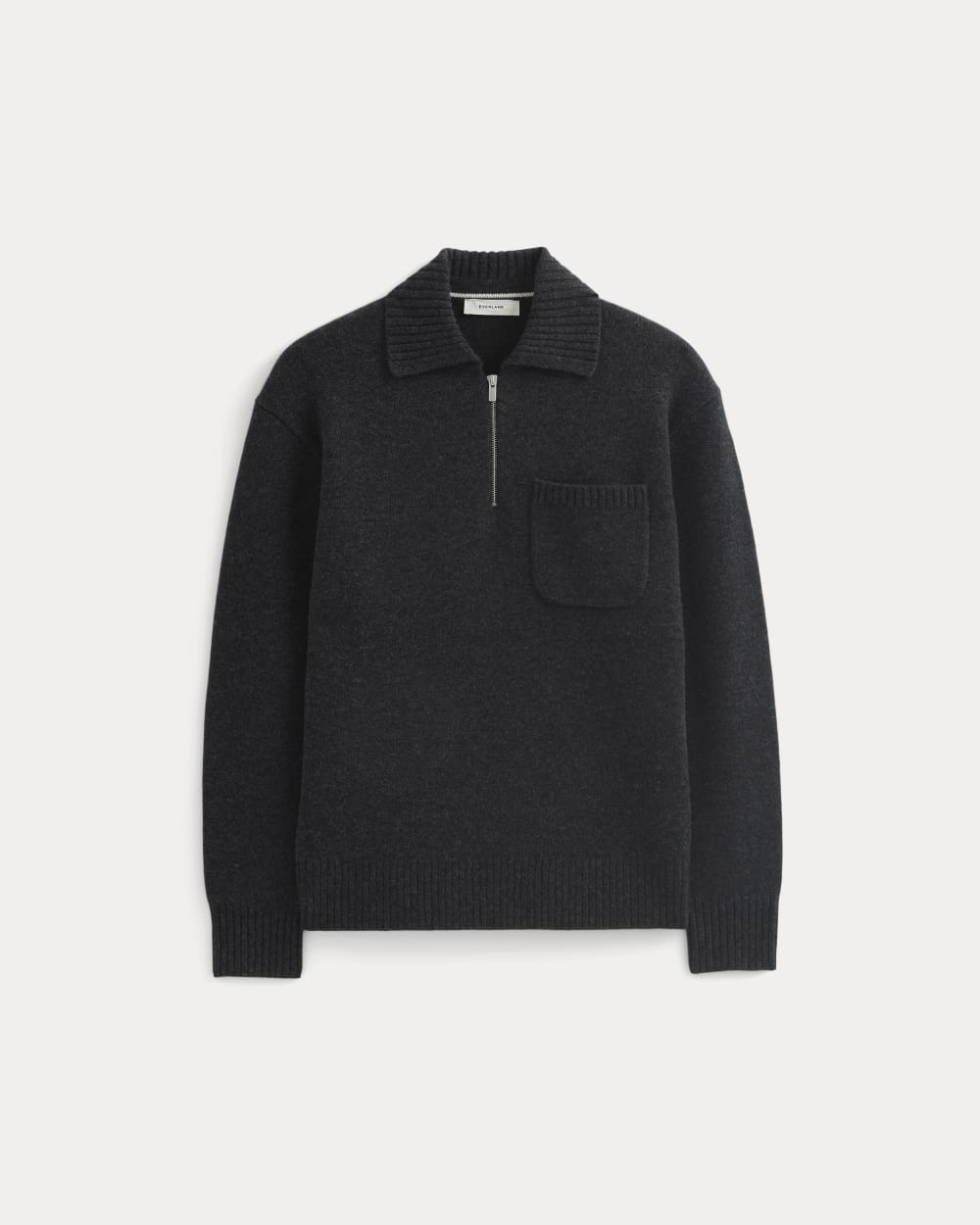 mens-luxe-merino-qzip-pullover-heathered-black | alt
