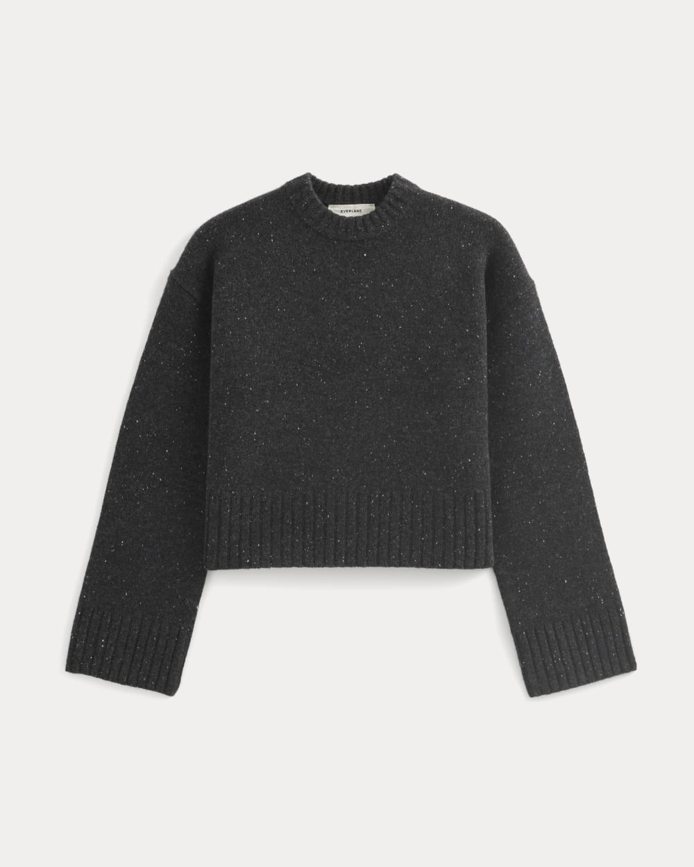 womens-cropped-boxy-crew-in-luxe-merino-heathered-black-donegal | alt