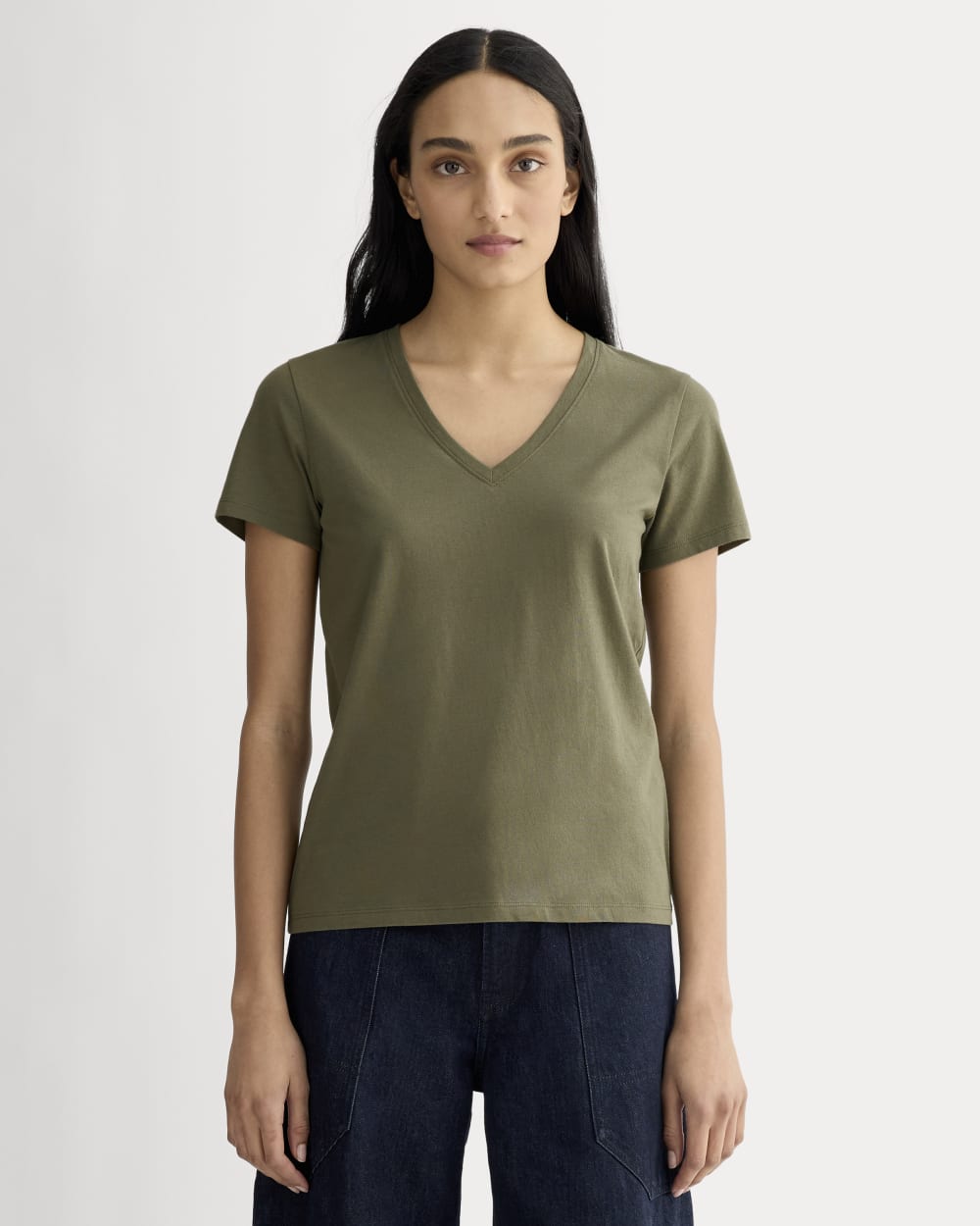 womens-organic-cotton-slim-v-neck-tee-kalamata | primary